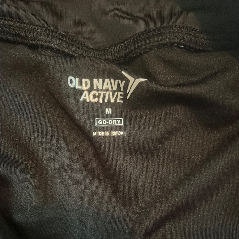 Black Floral Athletic Shorts/Running Shorts Old Navy size medium - Picture 5 of 6
